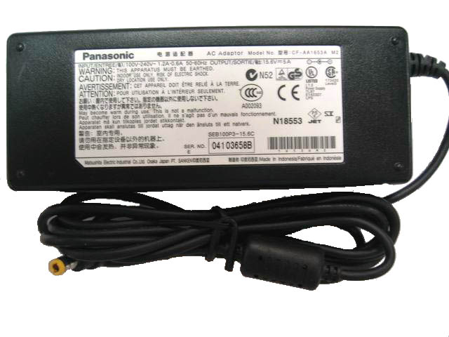 Panasonic Genuine Original CF-AA1653A Laptop AC Adapter Power Supply 15.6V 5A CF-AA1653AM For Toughbook 34 18